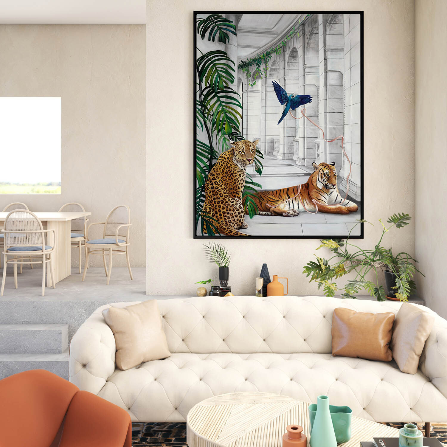 Big Cat Club Canvas Wall Art