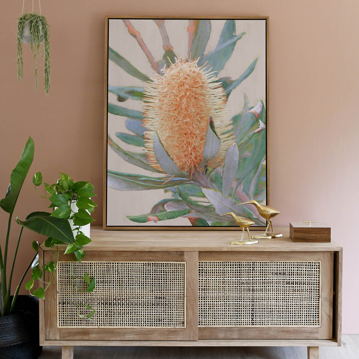 Golden Banksia Canvas Wall Art