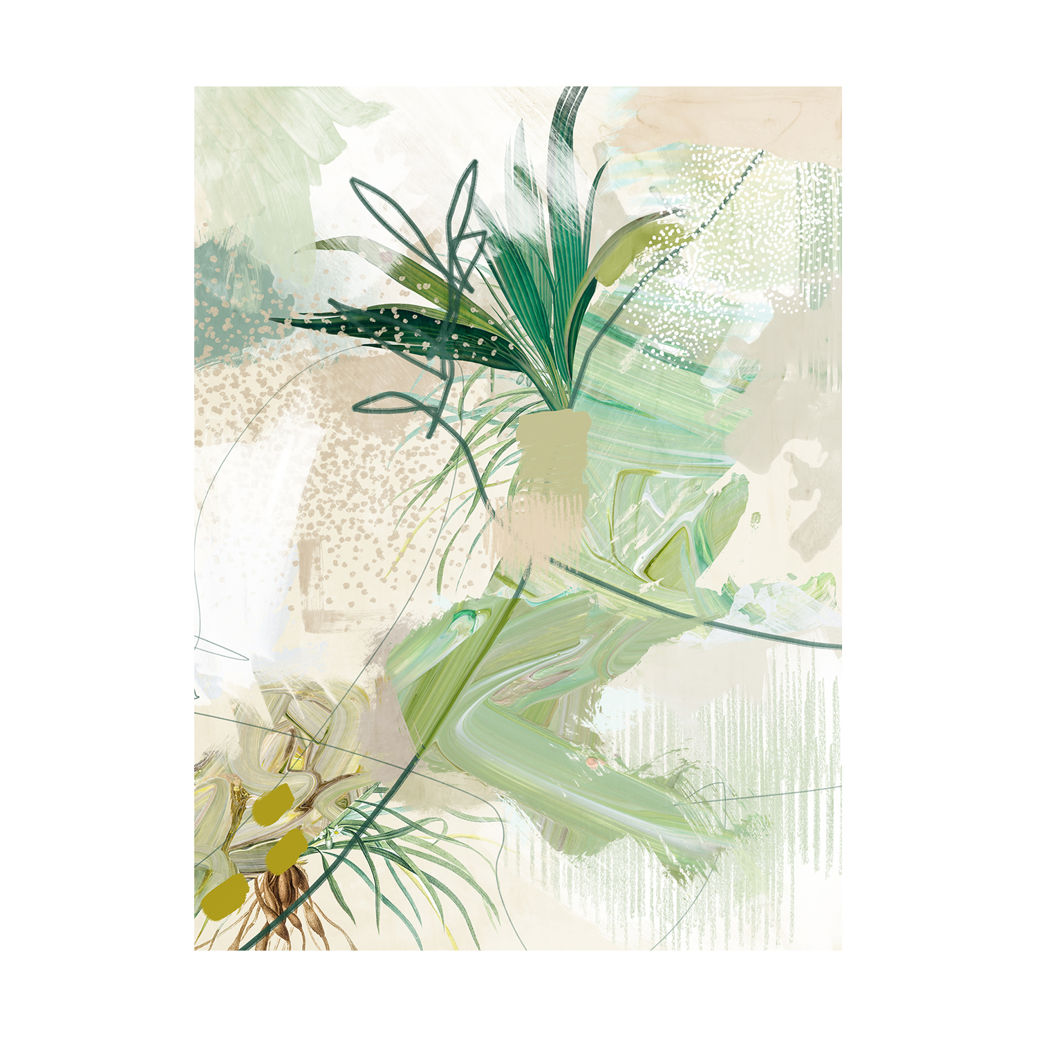 Leafy Greens Canvas Wall Art