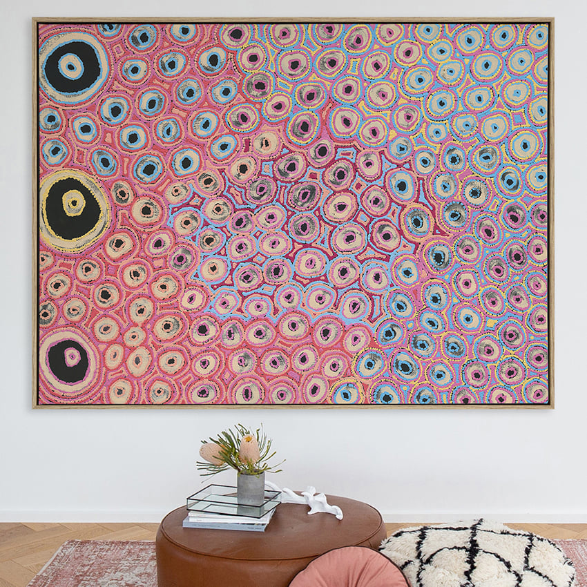 Mina Mina Jukurrpa II Framed Canvas Wall Art