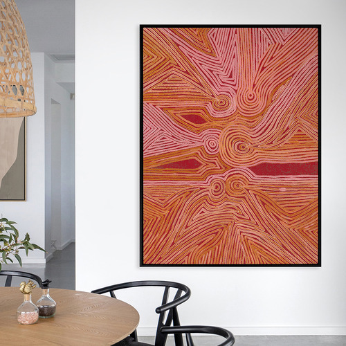 Mina Mina Jukurrpa III Framed Canvas Wall Art