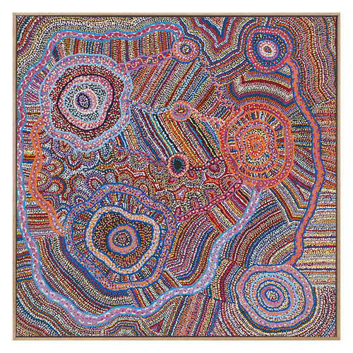Ngapa Jukurrpa II Framed Canvas Wall Art
