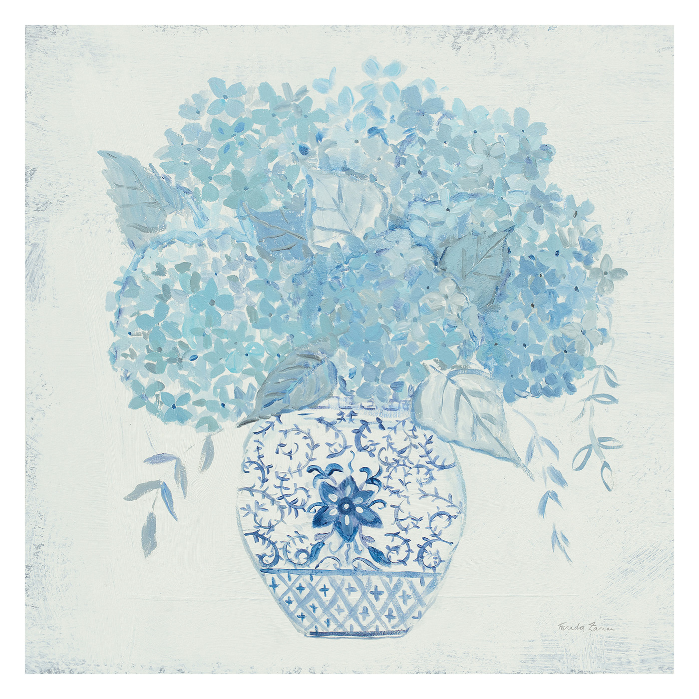 Ginger Jar Hydrangea Canvas Wall Art