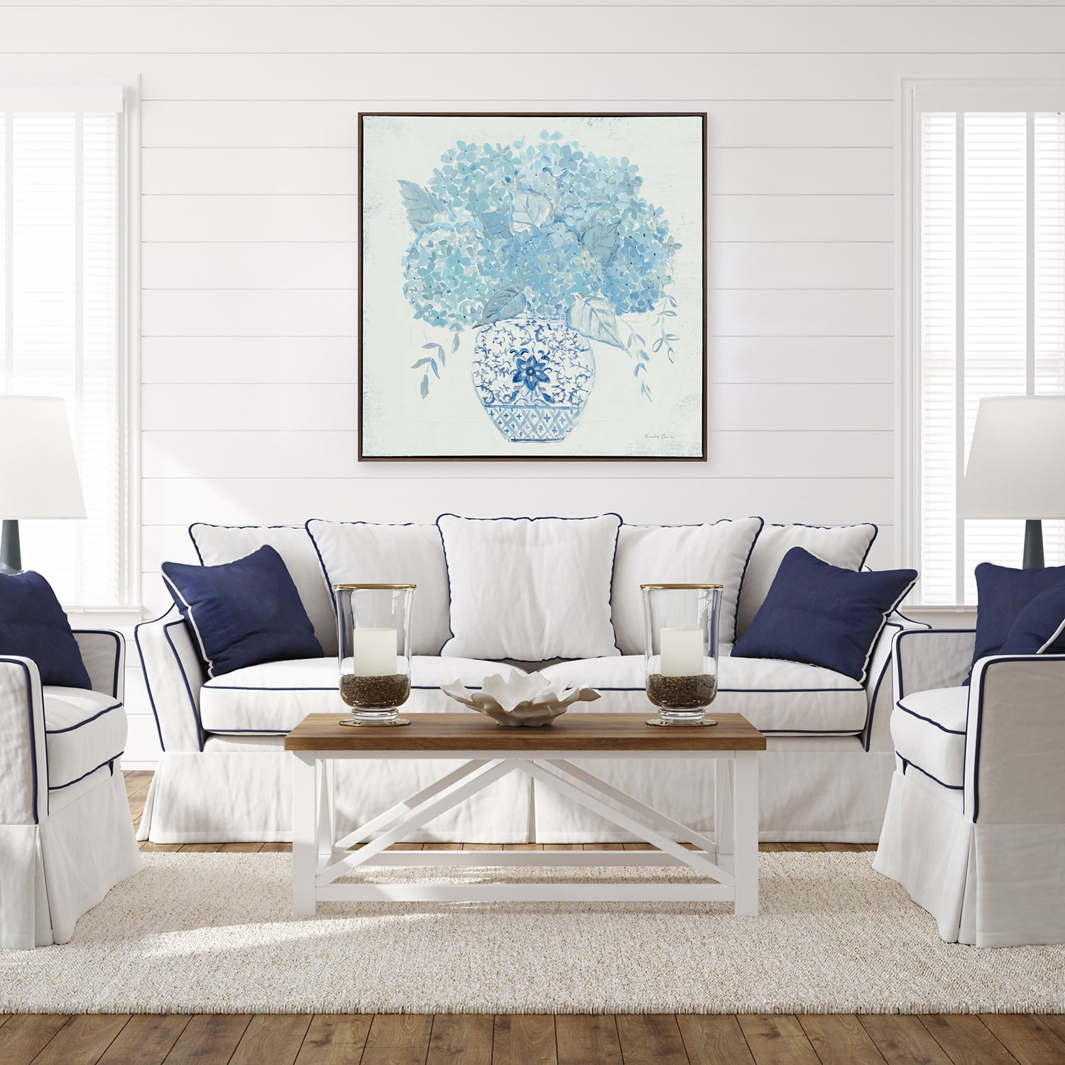 Ginger Jar Hydrangea Canvas Wall Art
