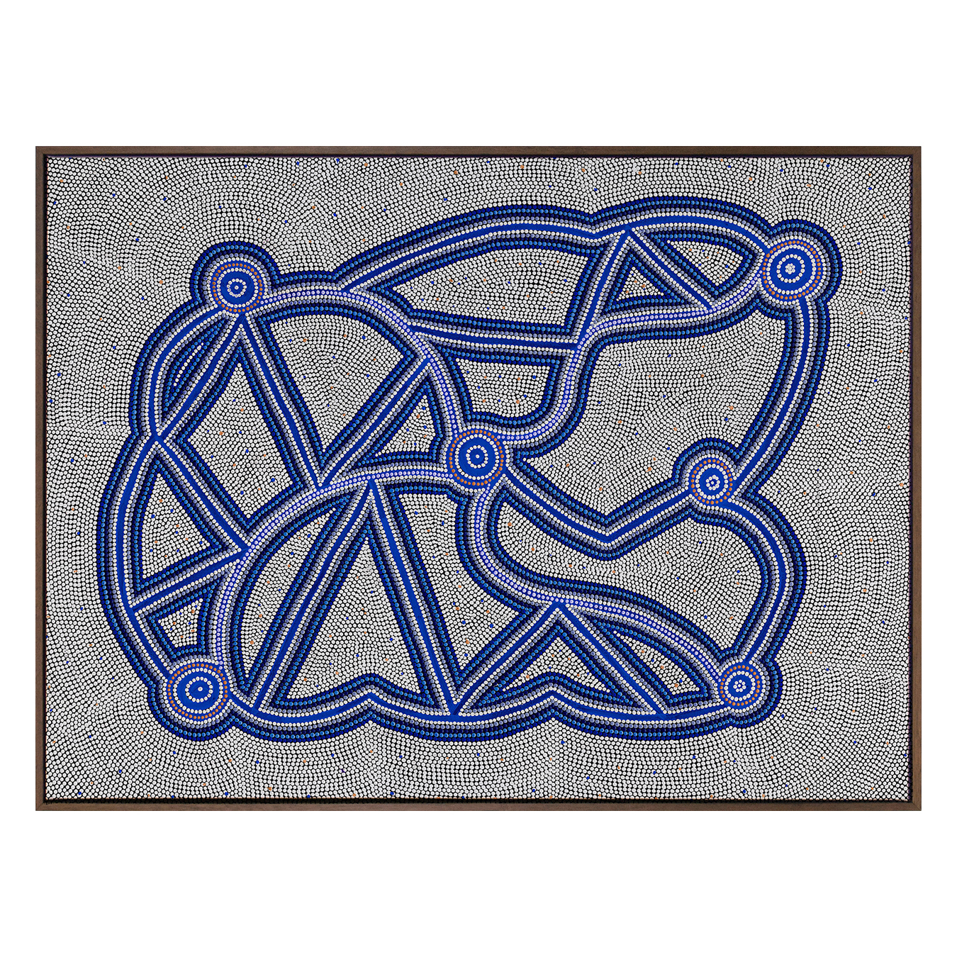 Alcove Studio Ngapa Jukurrpa III Blue Canvas Wall Art Temple & ster