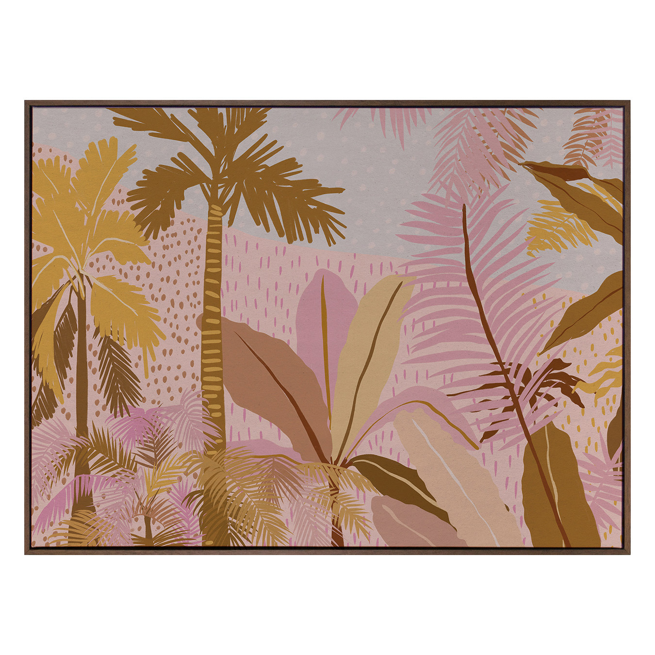 Pink Palms Canvas Wall Art
