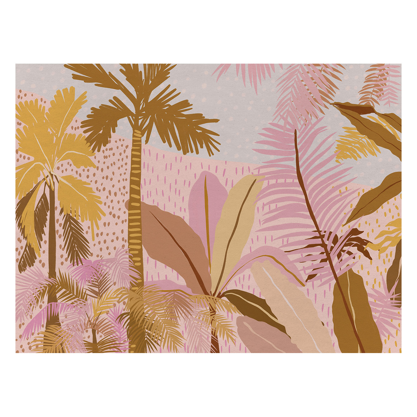Pink Palms Canvas Wall Art