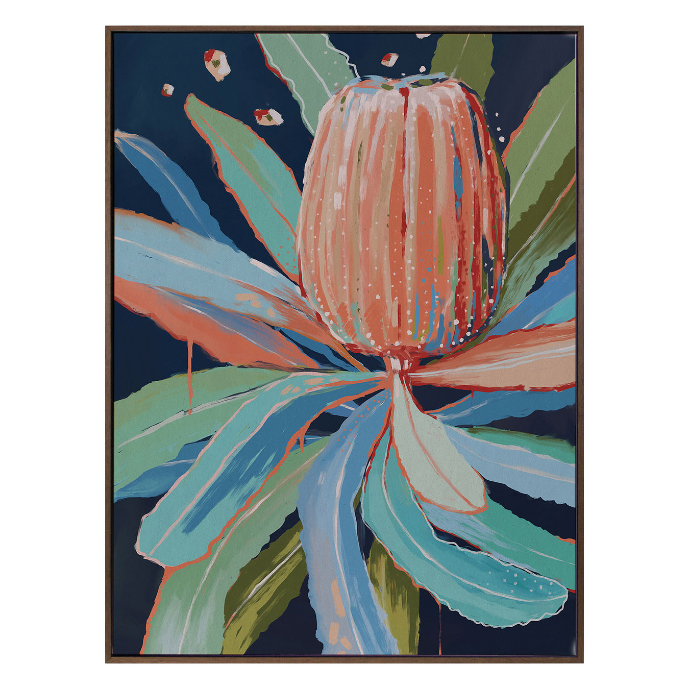 Coral Banksia Canvas Wall Art