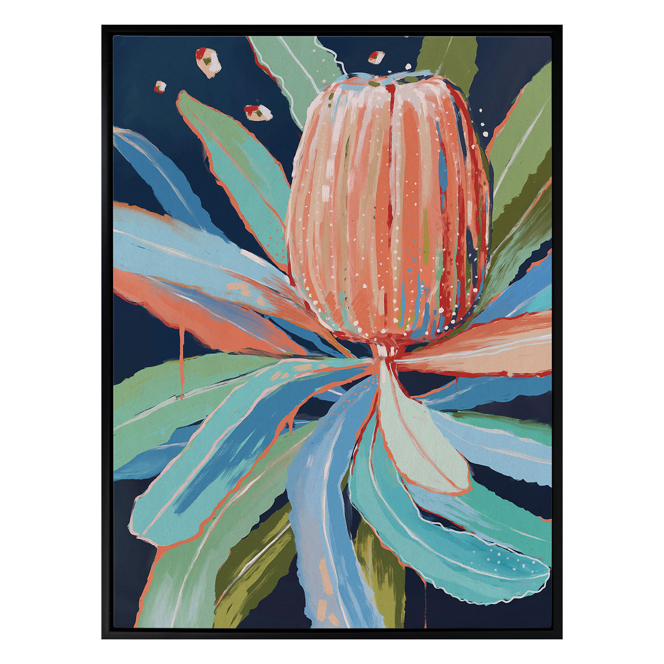 Coral Banksia Canvas Wall Art