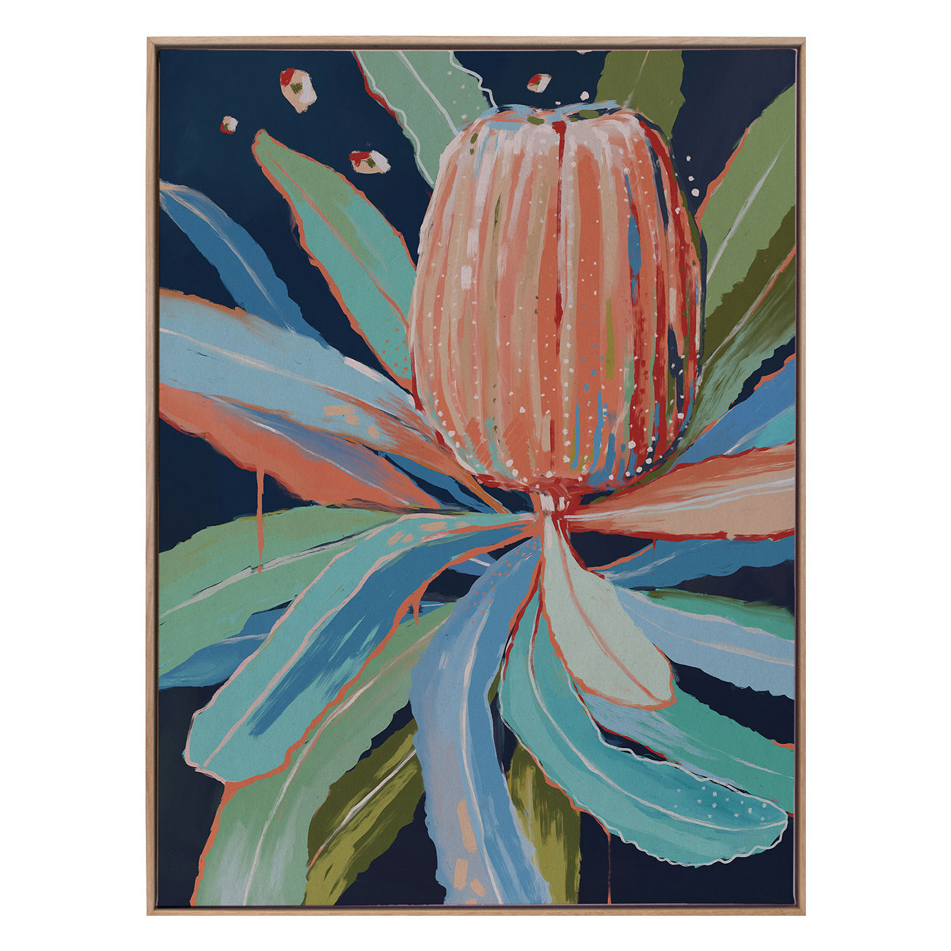 Coral Banksia Canvas Wall Art