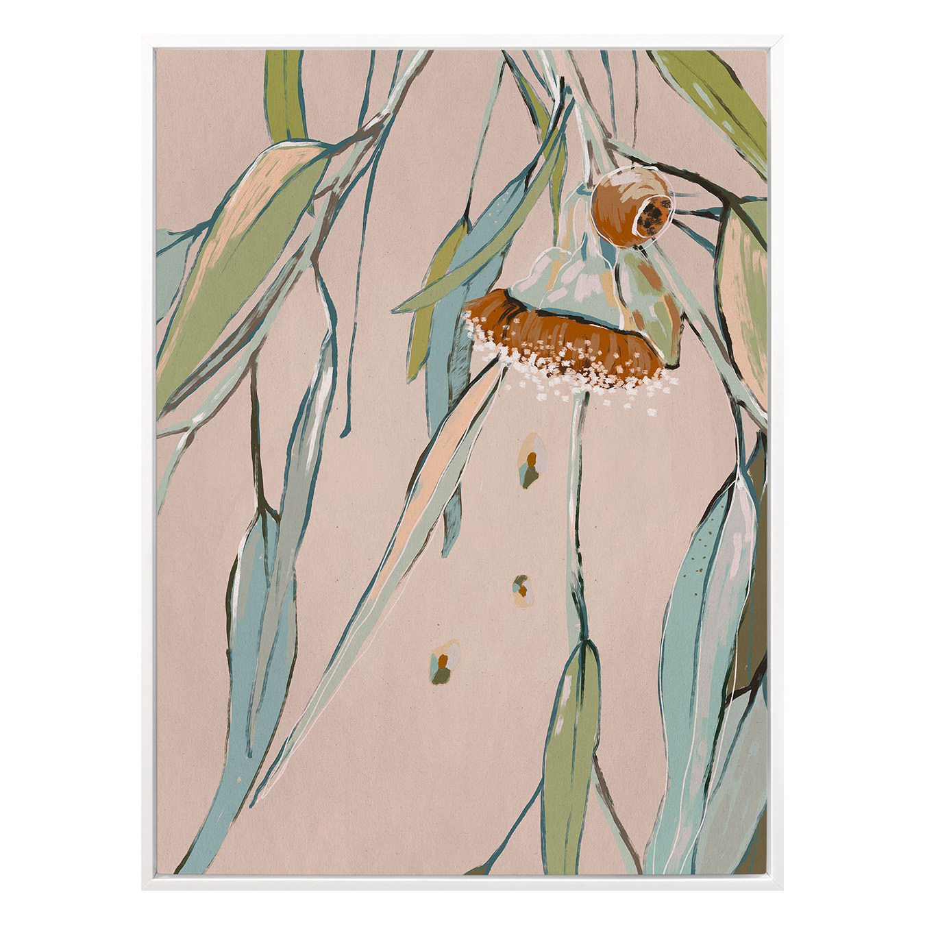 Neutral Flowering Gum I Canvas Wall Art