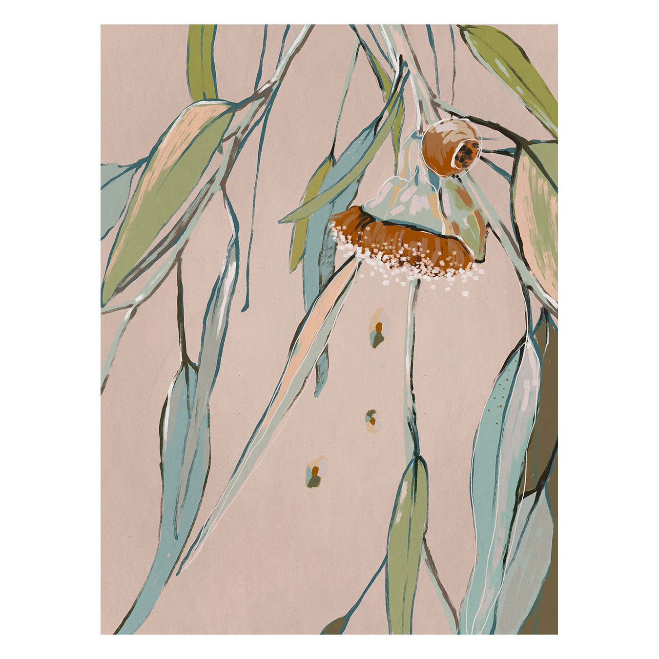 Neutral Flowering Gum I Canvas Wall Art