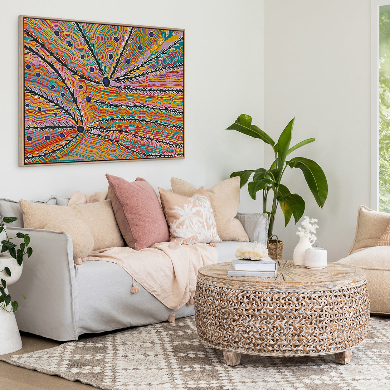 Wakirlpirri Jukurrpa Multicolour Canvas Wall Art