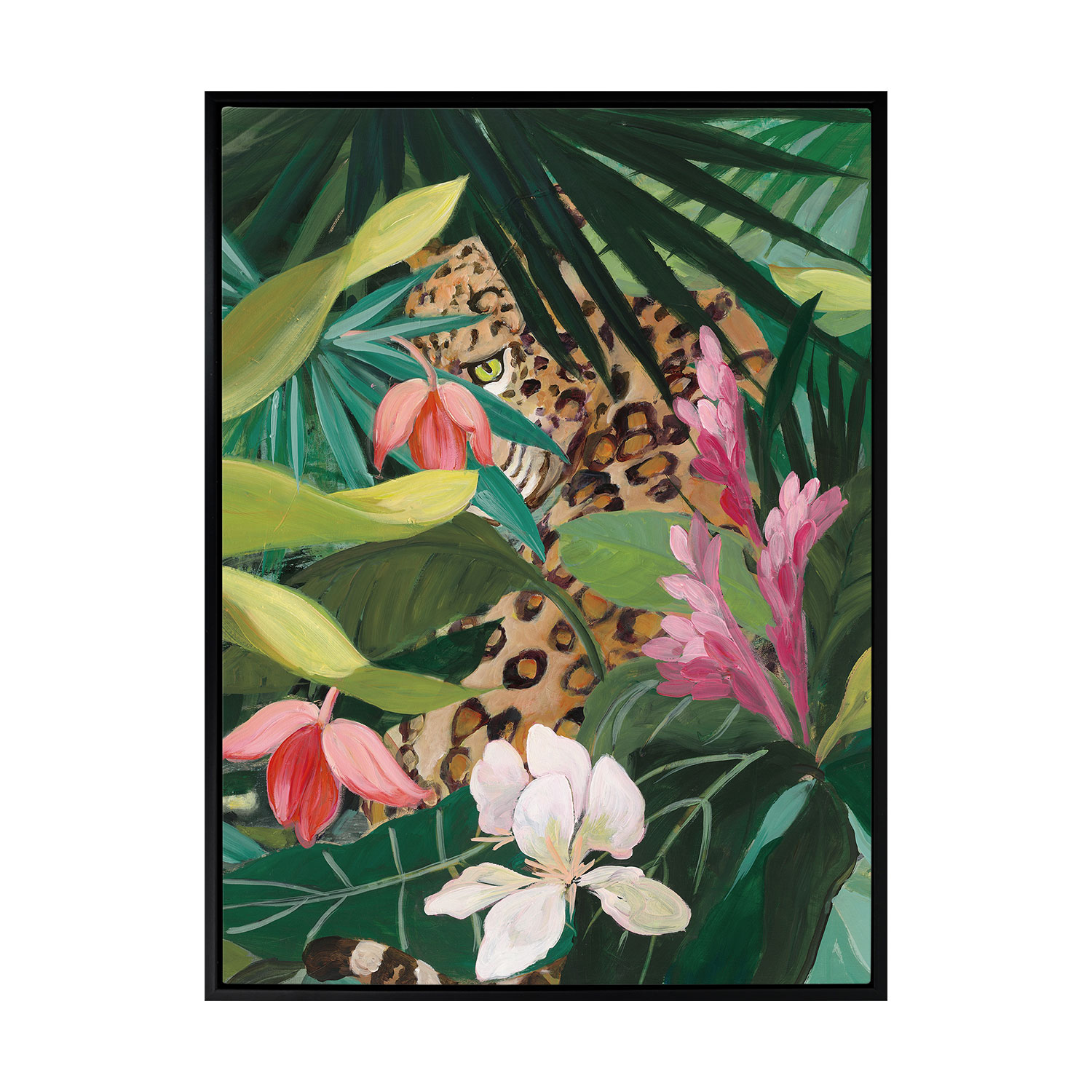 Jungle Peekaboo Leopard Printed Wall Art