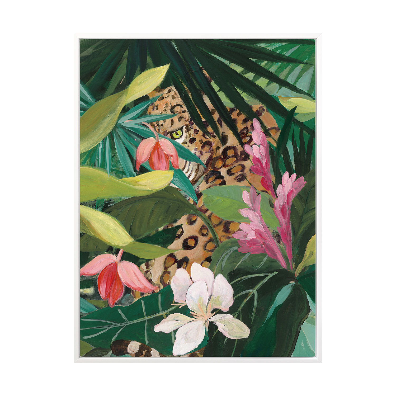 Jungle Peekaboo Leopard Printed Wall Art