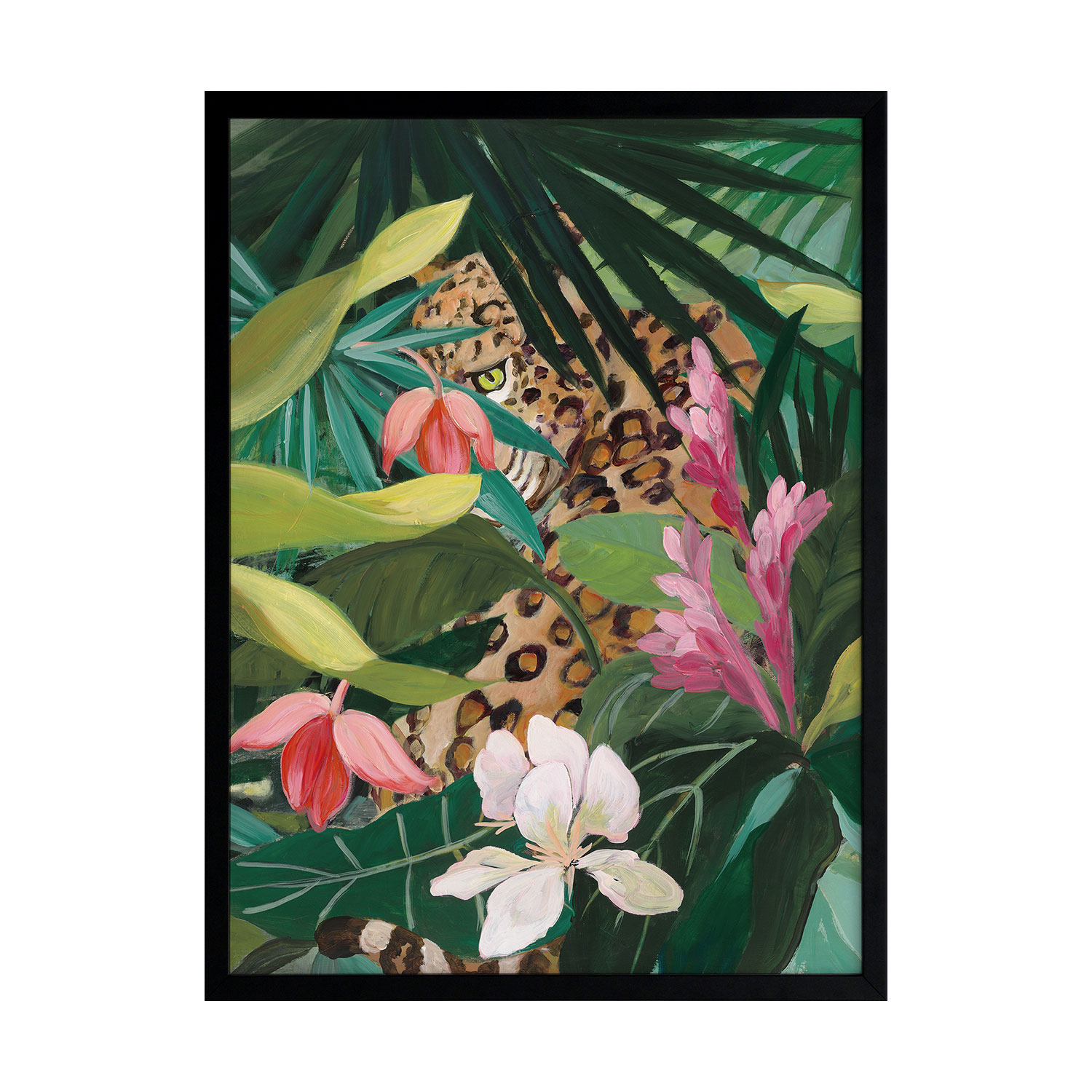 Jungle Peekaboo Leopard Printed Wall Art