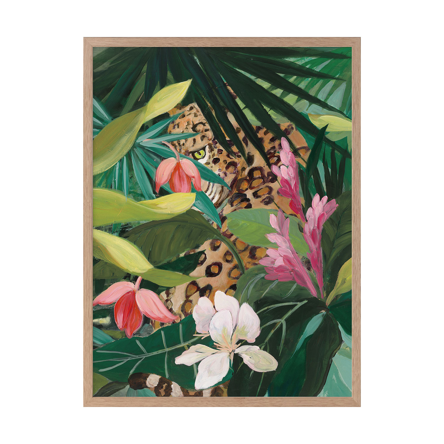 Jungle Peekaboo Leopard Printed Wall Art