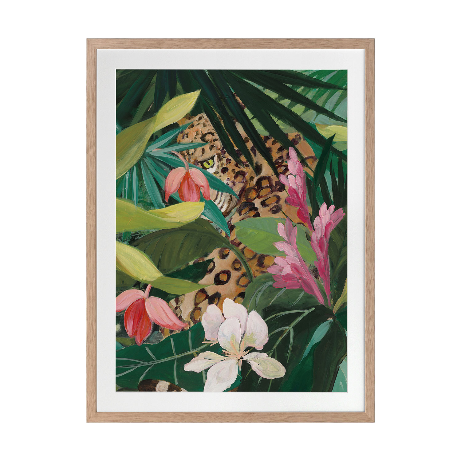 Jungle Peekaboo Leopard Printed Wall Art