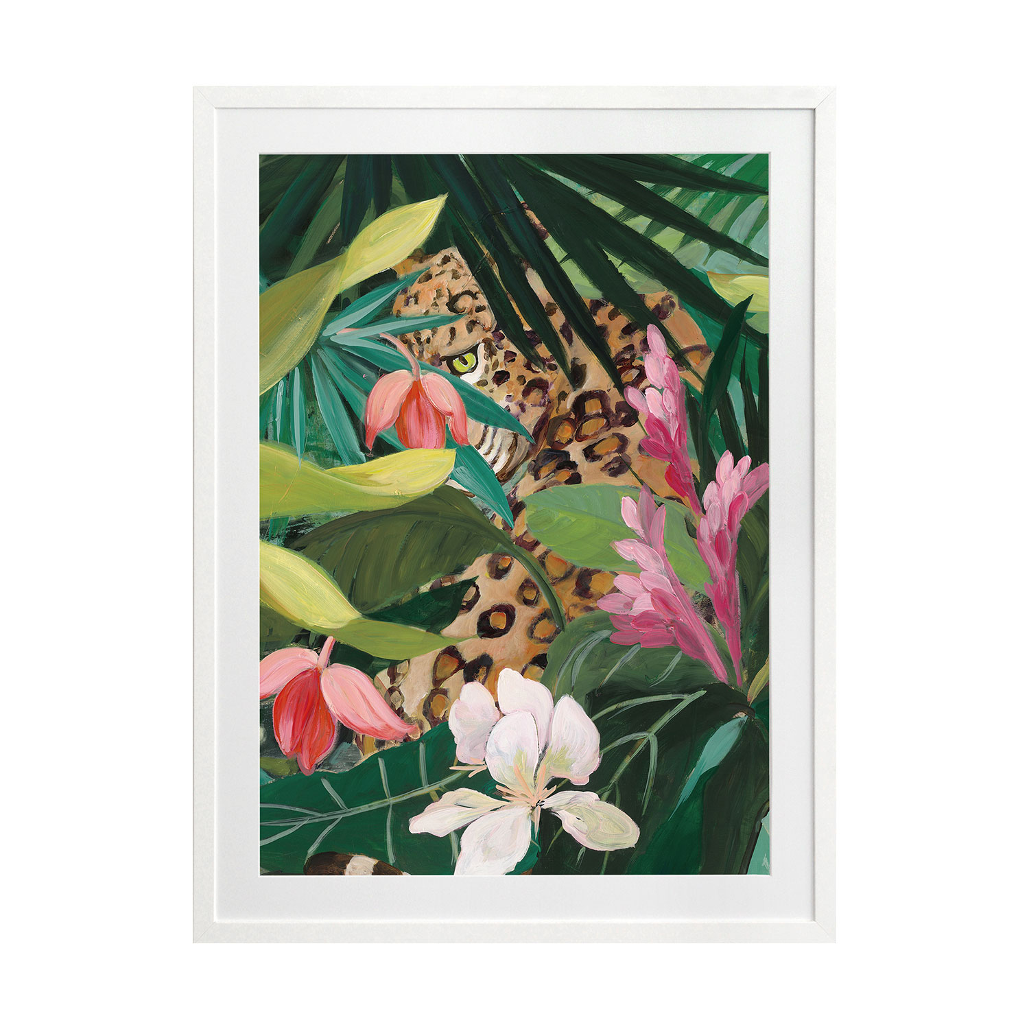 Jungle Peekaboo Leopard Printed Wall Art