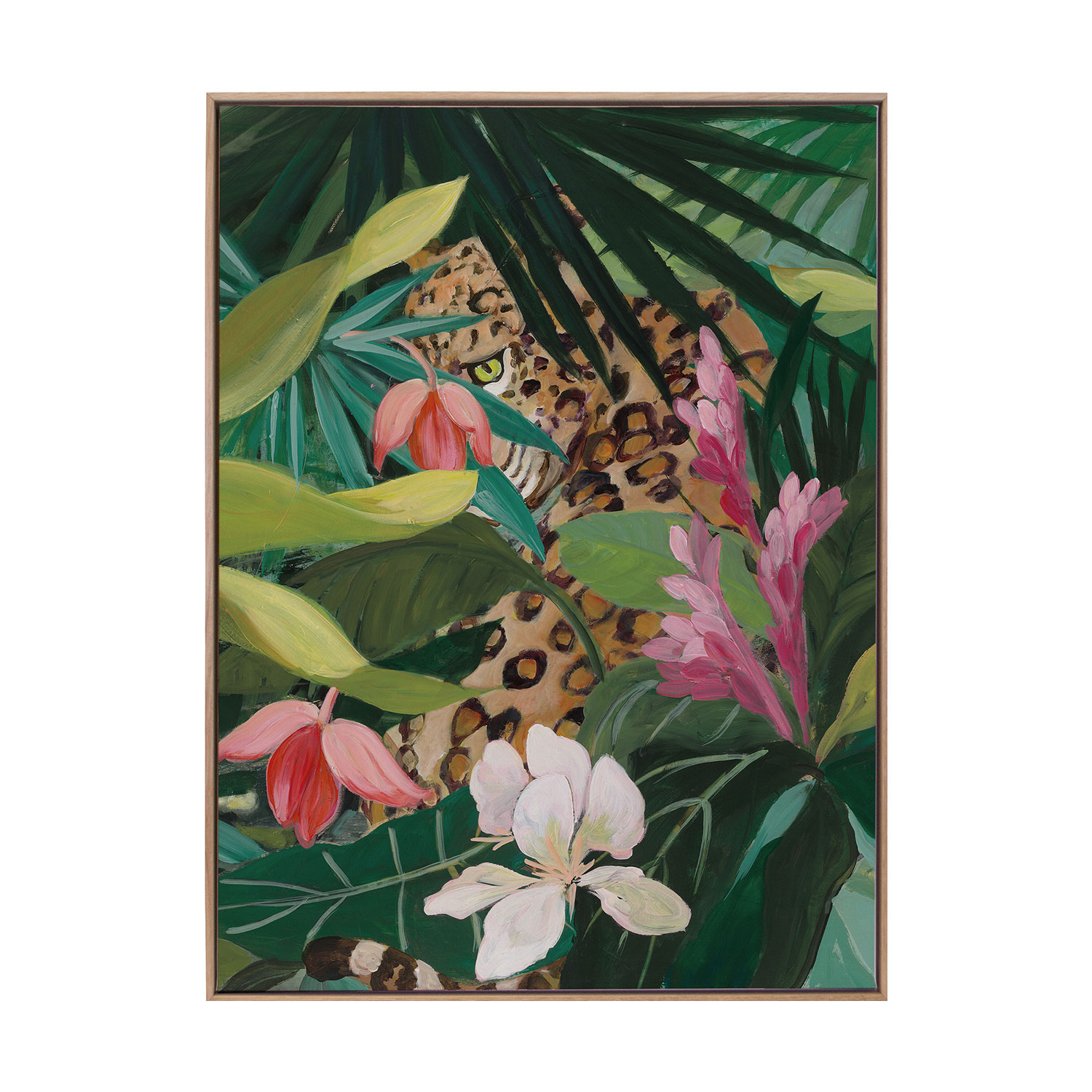 Jungle Peekaboo Leopard Printed Wall Art