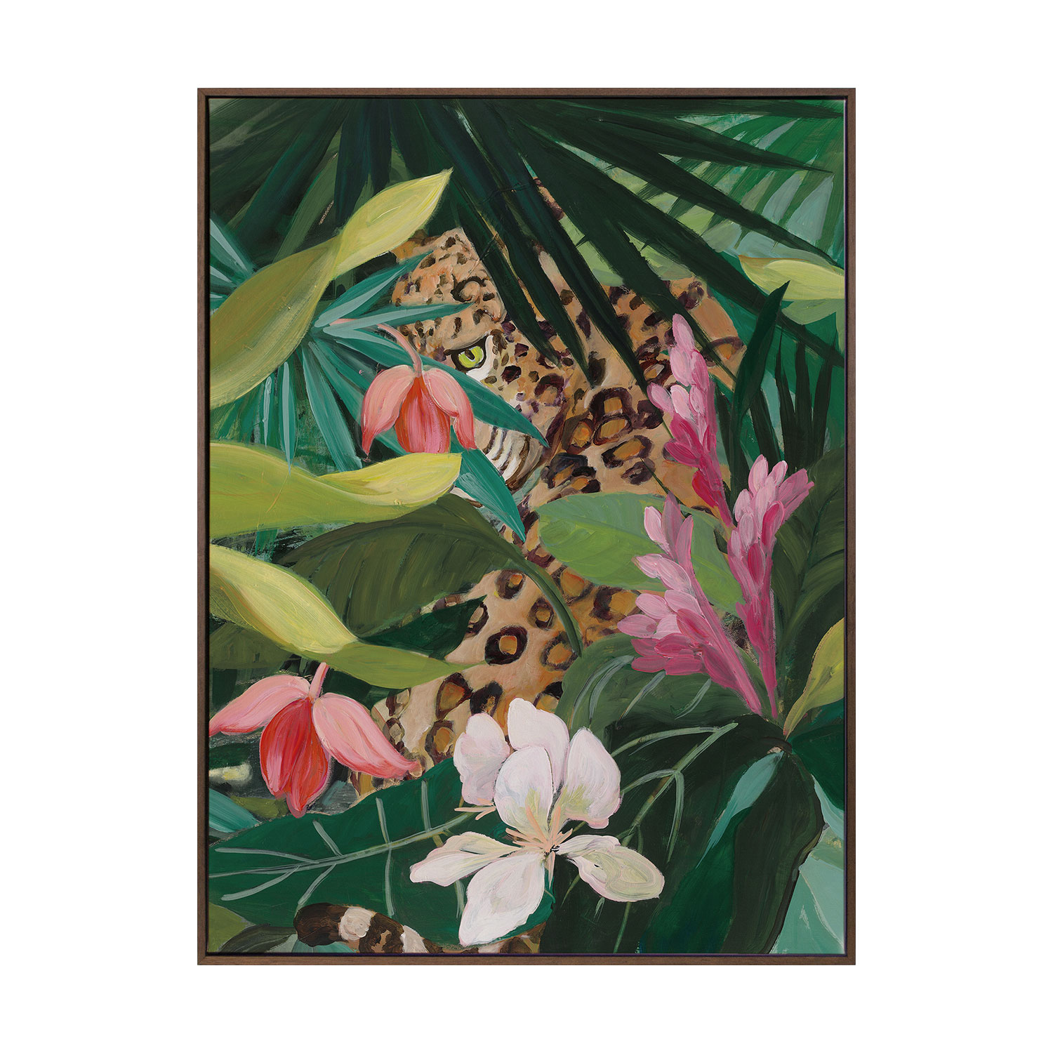 Jungle Peekaboo Leopard Printed Wall Art