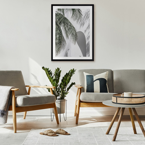 Palm Shadows Printed Wall Art