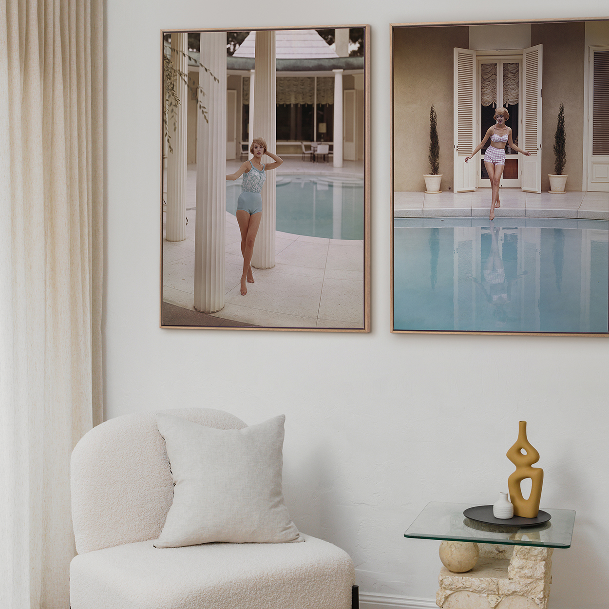 Poolside Glamour I Printed Wall Art