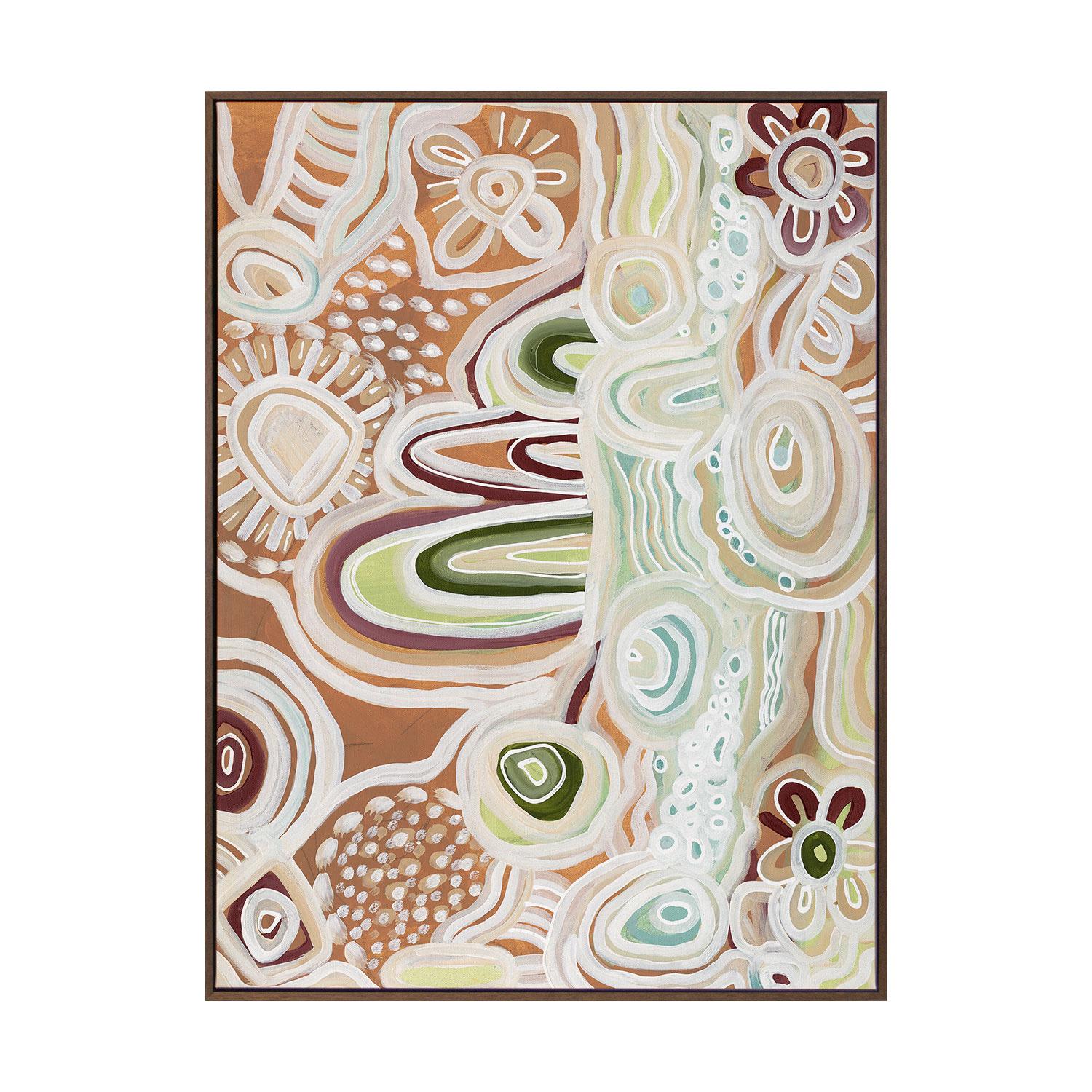 River Country Tan Canvas Wall Art