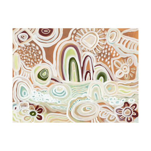 River Country Tan Canvas Wall Art