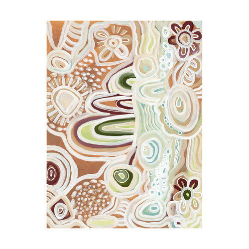 River Country Tan Canvas Wall Art