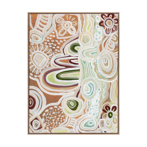 River Country Tan Canvas Wall Art