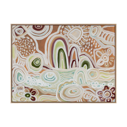 River Country Tan Canvas Wall Art