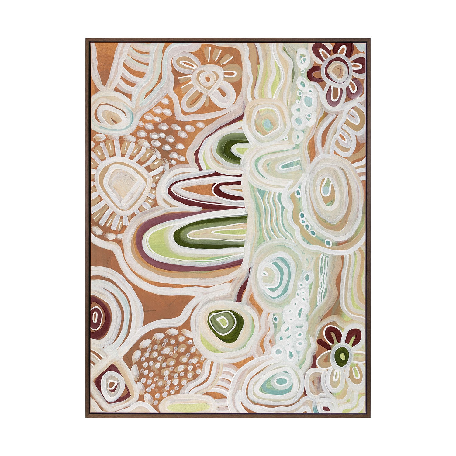 River Country Tan Canvas Wall Art