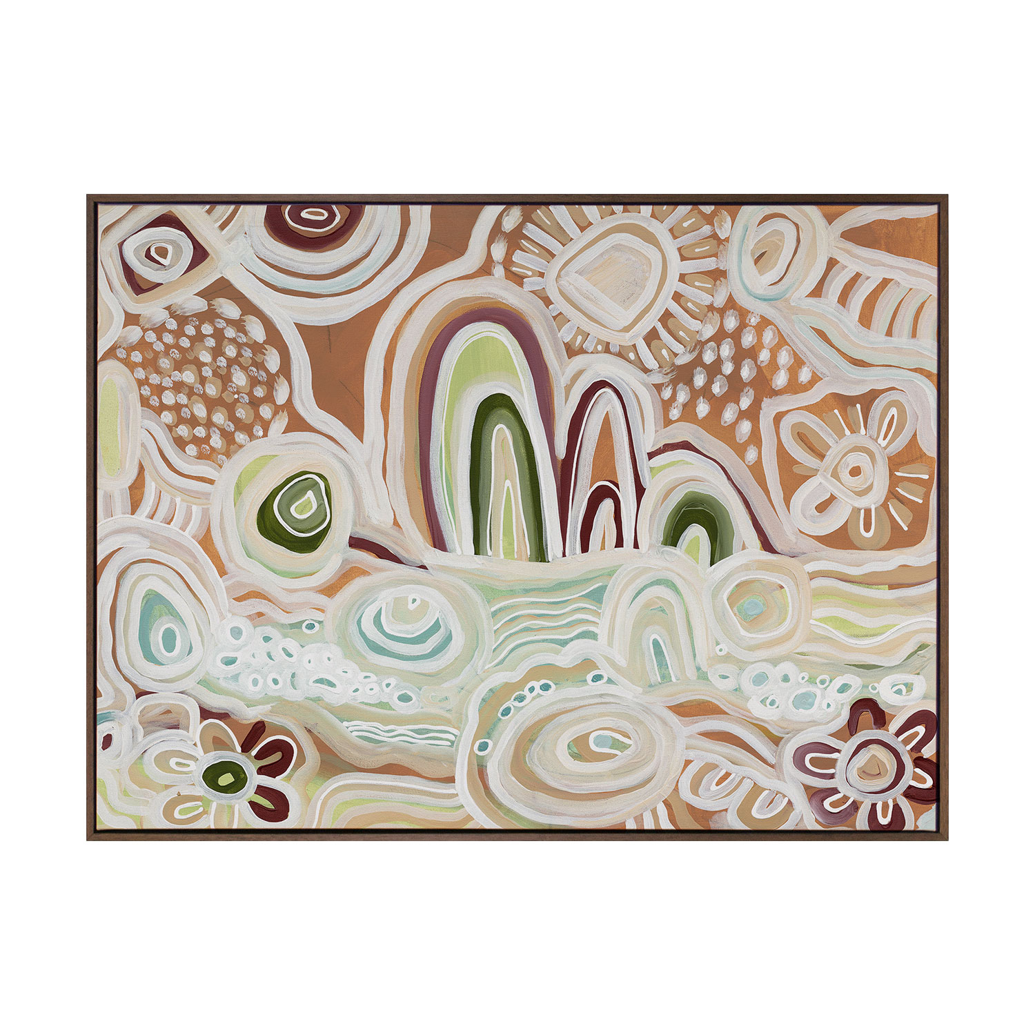 River Country Tan Canvas Wall Art