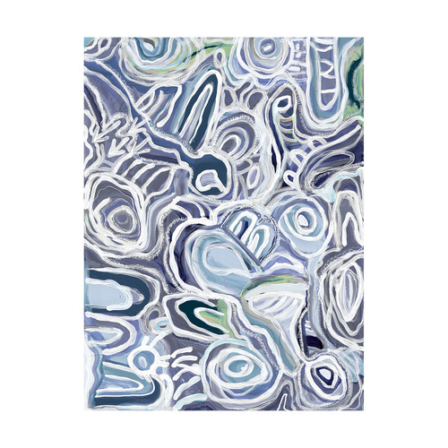 Message Sticks Blue Canvas Wall Art