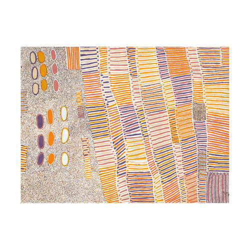 Lupul Jukurrpa Orange Canvas Wall Art