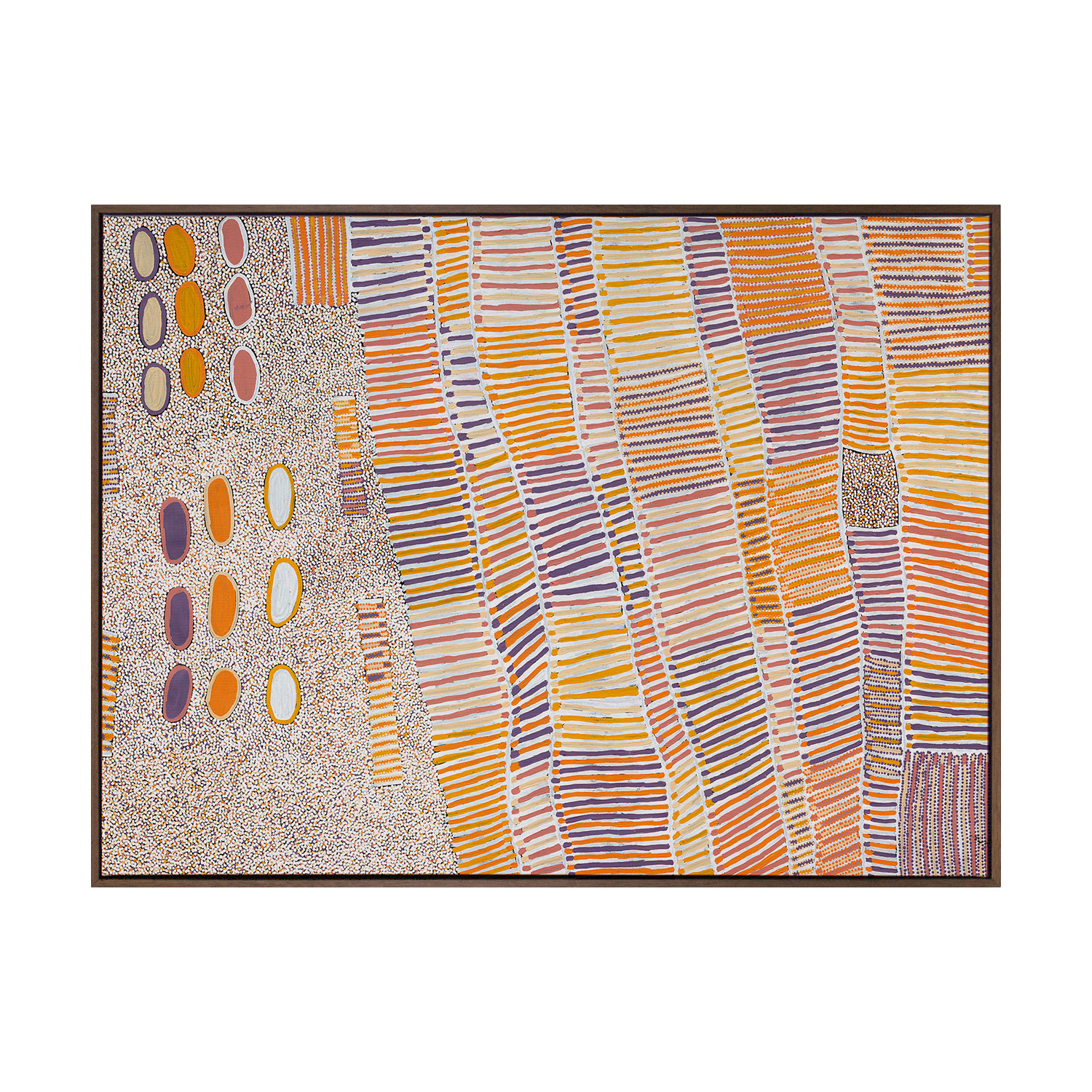 Lupul Jukurrpa Orange Canvas Wall Art