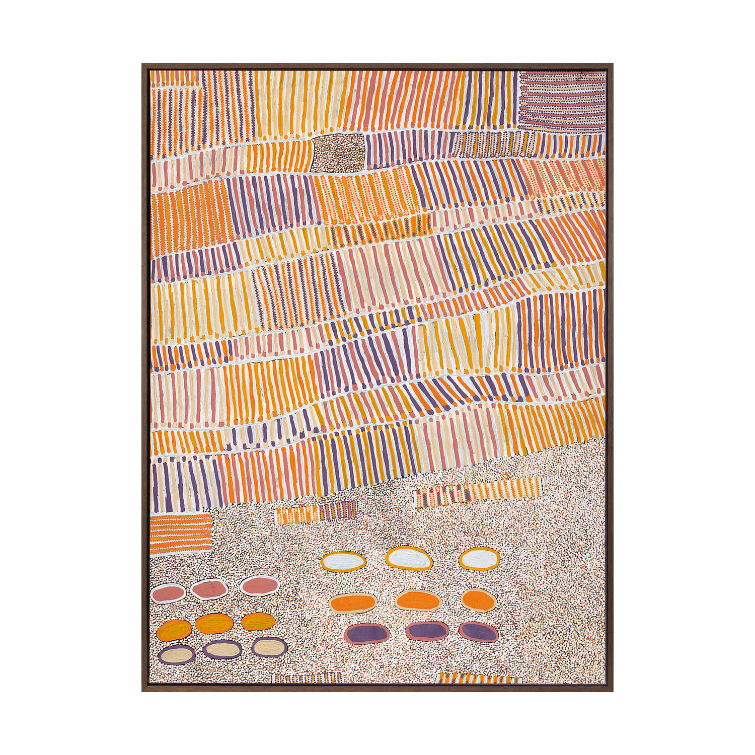 Lupul Jukurrpa Orange Canvas Wall Art