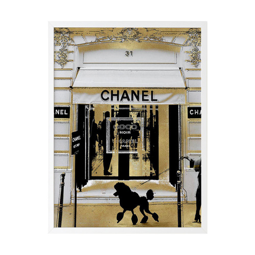 Chanel in Gold Printed Wall Art