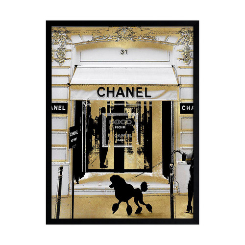 Chanel in Gold Printed Wall Art