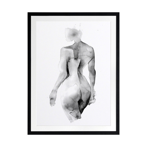 Flawless Female Charcoal I Printed Wall Art