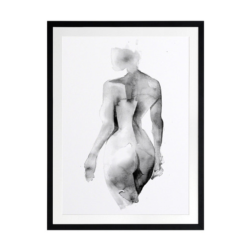 Flawless Female Charcoal I Printed Wall Art