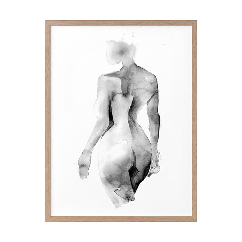 Flawless Female Charcoal I Printed Wall Art