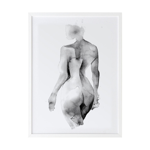 Flawless Female Charcoal I Printed Wall Art