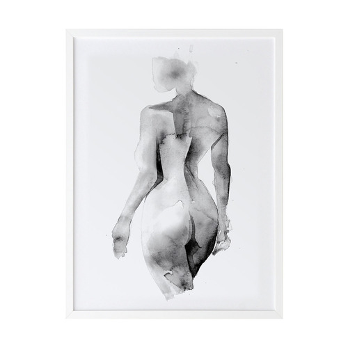 Flawless Female Charcoal I Printed Wall Art