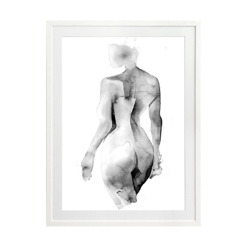 Flawless Female Charcoal I Printed Wall Art