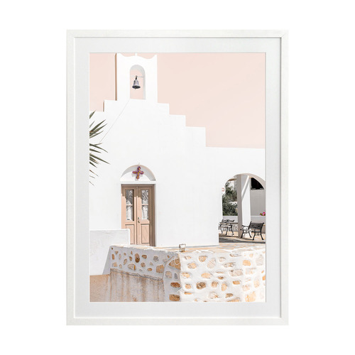 Santorini Chapel Printed Wall Art