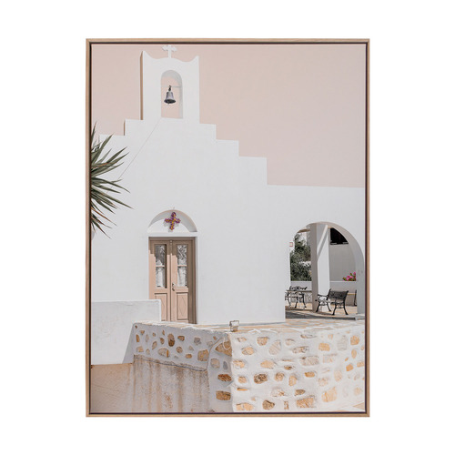 Santorini Chapel Printed Wall Art
