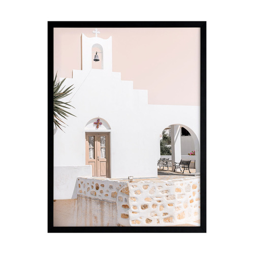Santorini Chapel Printed Wall Art