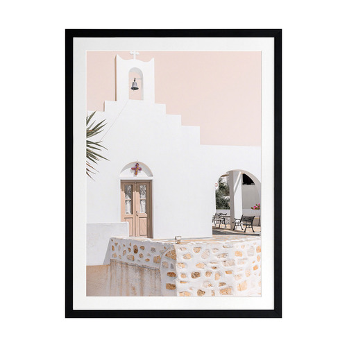Santorini Chapel Printed Wall Art